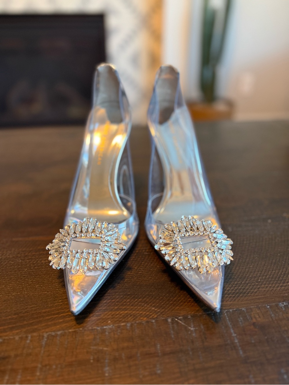 Clear Good American “Cinder F*cking Rella” Heels - Picture 2 of 5
